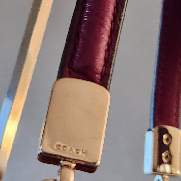 Euc Coach Madison Cranberry Leather Mini Shoulder Bag Handbag - Picture 5 of 15